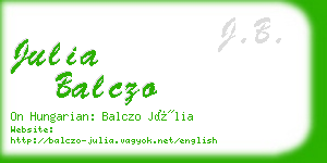 julia balczo business card